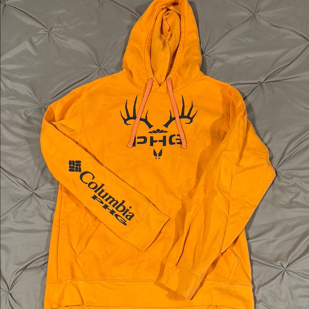 Columbia Orange Sweatshirt Vibrant Pullover Hoodie